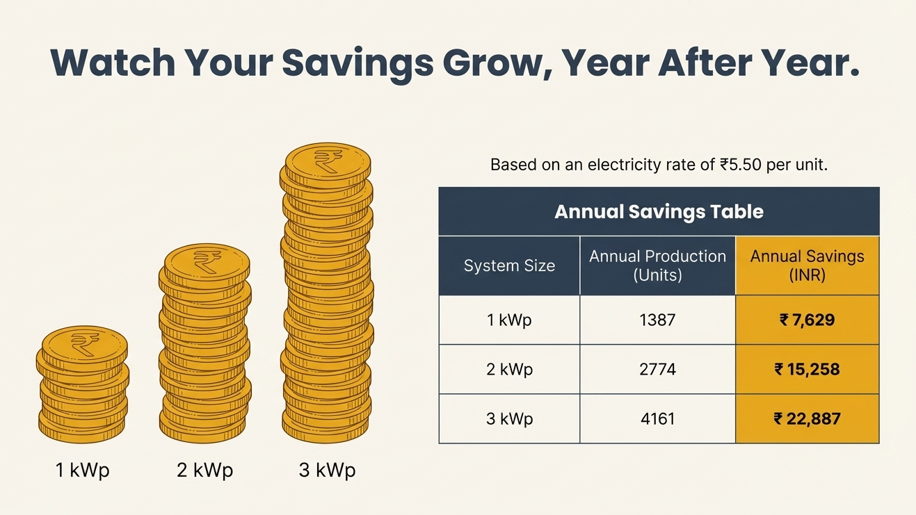 Solar panels installation on rooftop